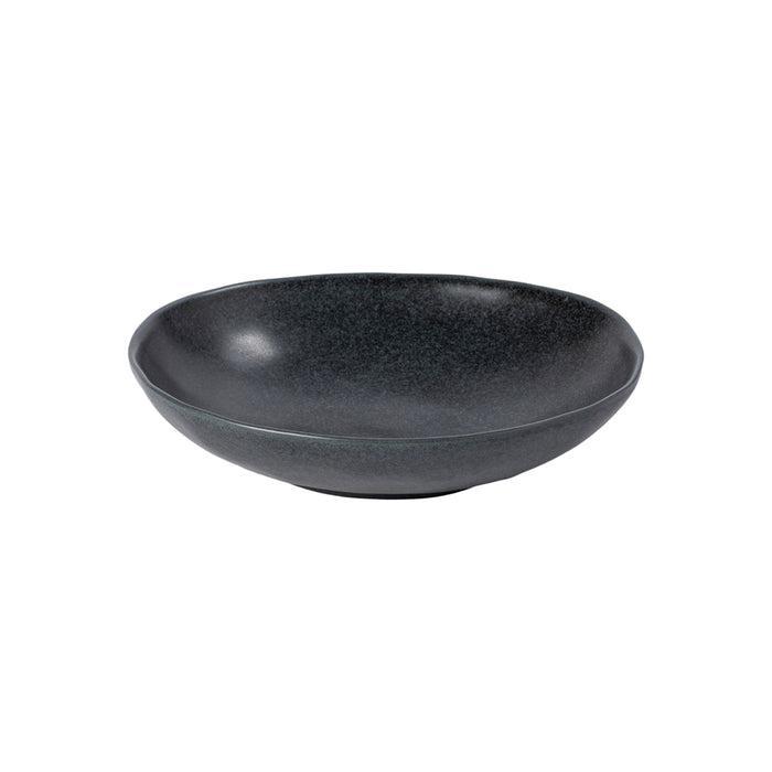 Costa Nova 9.25" Livia Matte Black Round Stoneware Pasta Bowl - 6/Case - GOP231-BLK