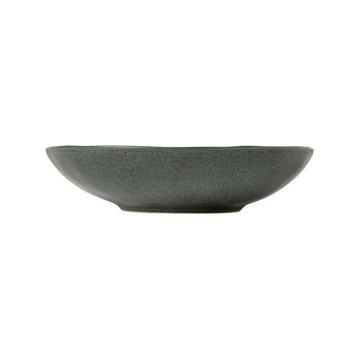 Costa Nova 9.25" Livia Matte Black Round Stoneware Pasta Bowl - 6/Case - GOP231-BLK