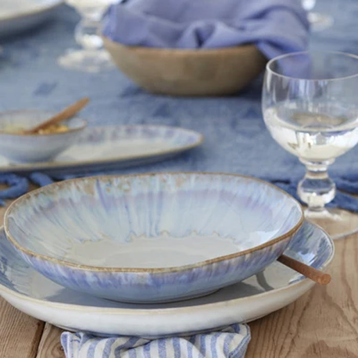 Costa Nova 31.25 Oz. Brisa Ria Blue Round Stoneware Pasta Bowl - 6/Case - GOP231-RIA