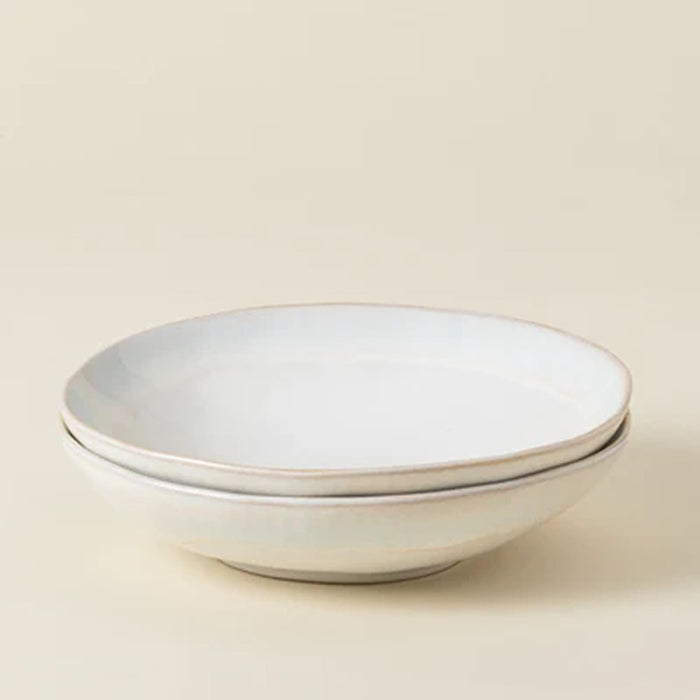 Costa Nova 31.25 Oz. Brisa Salt White Round Stoneware Pasta Bowl - 6/Case - GOP231-SAL
