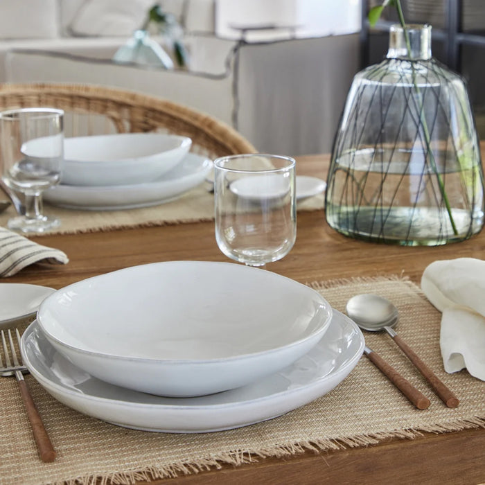 Costa Nova 9.25" Livia White Round Stoneware Pasta Bowl - 6/Case - GOP231-WHI