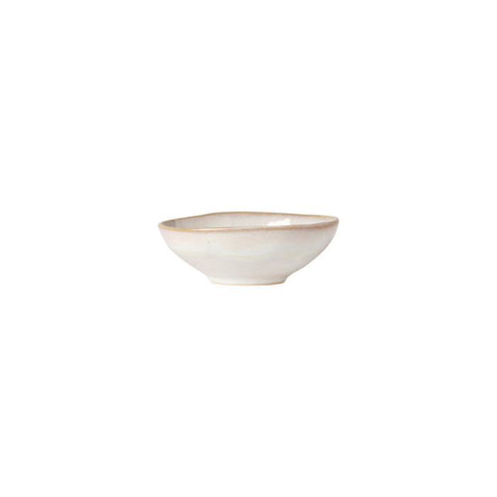 Costa Nova 4" x 3" Brisa Salt White Oval Stoneware Snack/Dip Bowl - GOS102-SAL