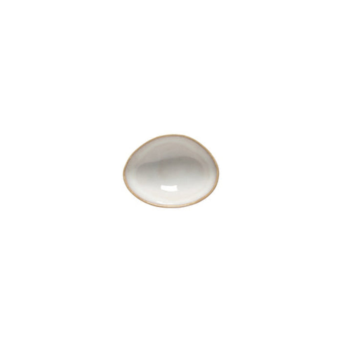 Costa Nova 4" x 3" Brisa Salt White Oval Stoneware Snack/Dip Bowl - GOS102-SAL