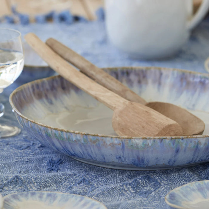 Costa Nova 110 Oz. Brisa Ria Blue Round Stoneware Serving Bowl - GOS371-RIA