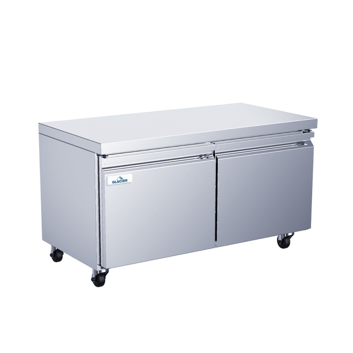 Glacier GUR-60 60" Solid 2-Door Undercounter Refrigerator