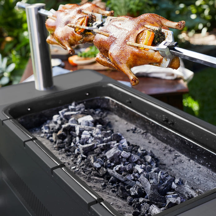Everdure HUB 54" Outdoor Rotisserie and BBQ Charcoal Grill - HBCE2BBUS
