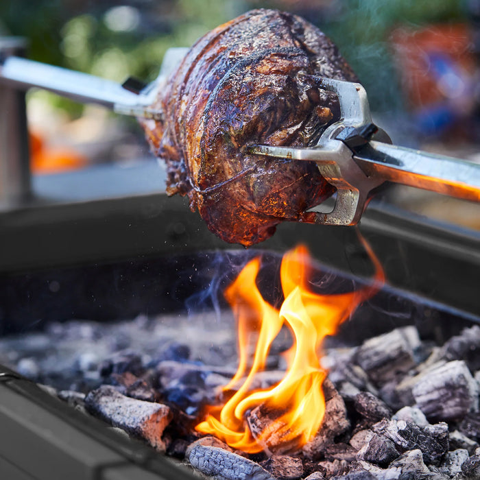 Everdure HUB 54" Outdoor Rotisserie and BBQ Charcoal Grill - HBCE2BBUS