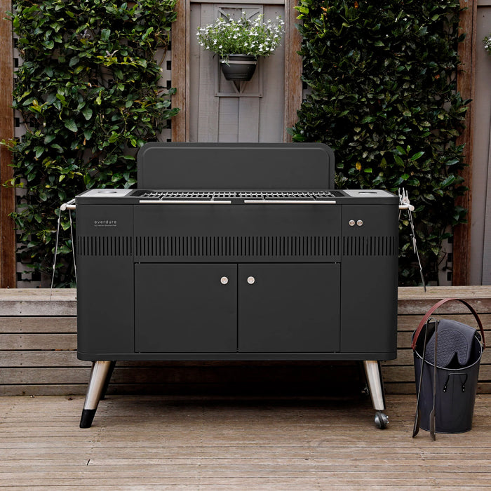 Everdure HUB 54" Outdoor Rotisserie and BBQ Charcoal Grill - HBCE2BBUS