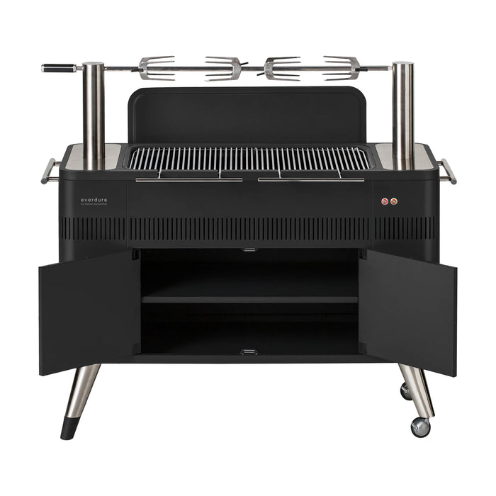Everdure HUB 54" Outdoor Rotisserie and BBQ Charcoal Grill - HBCE2BBUS