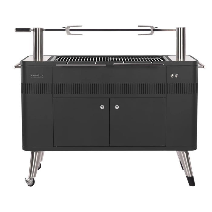 Everdure HUB 54" Outdoor Rotisserie and BBQ Charcoal Grill - HBCE2BBUS