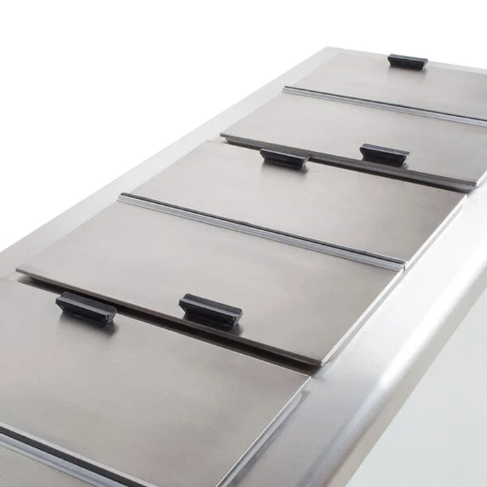 Excellence HFF-12HC 80.75" 33-Tub Ice Cream Dipping Freezer with Flip Top Lids - 27.6 Cu. Ft.