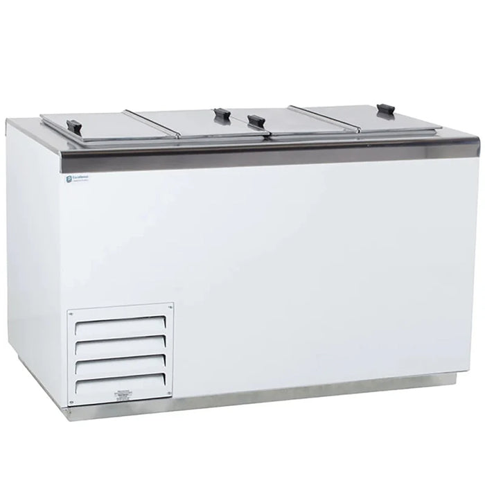 Excellence HFF-8HC 54.25" 19-Tub Ice Cream Dipping Freezer with Flip Top Lids - 17.2 Cu. Ft.