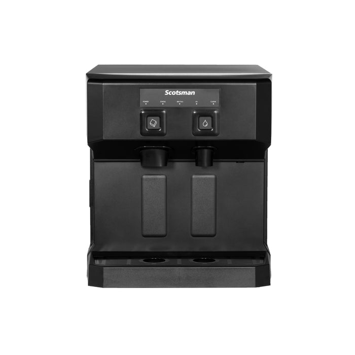 Scotsman HID207ABX-1 16" Meridian Push-Button Activated Air Cooled Compact Countertop Nugget Ice Machine and Water Dispenser - 196 Lbs.