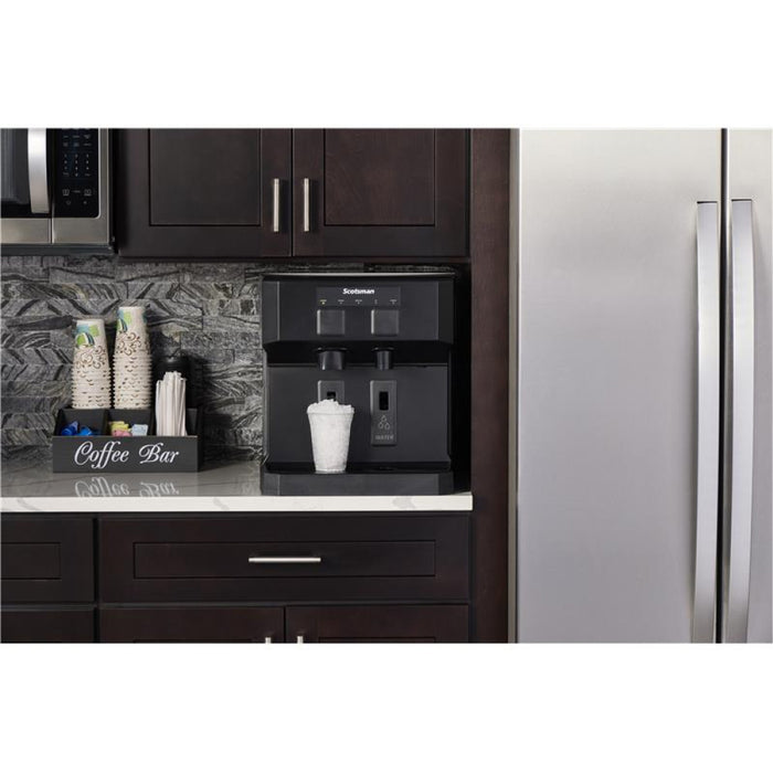 Scotsman HID207AX-1 16" Meridian Touch-Free Air Cooled Compact Countertop Nugget Ice Machine and Water Dispenser - 196 Lbs.
