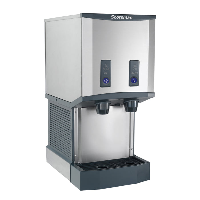 Scotsman HID312ABX-1 16" Meridian Push-Button Air Cooled Countertop Nugget Ice Machine & Water Dispenser - 320 Lbs.