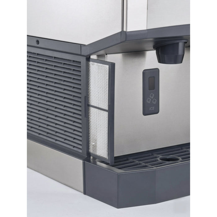 Scotsman HID525ABX-1 21" Meridian Push-Button Air Cooled Countertop Nugget Ice Machine & Water Dispenser - 500 Lbs.
