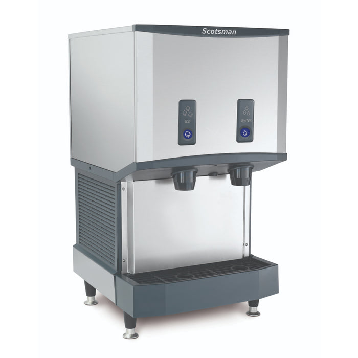 Scotsman HID525ABX-1 21" Meridian Push-Button Air Cooled Countertop Nugget Ice Machine & Water Dispenser - 500 Lbs.
