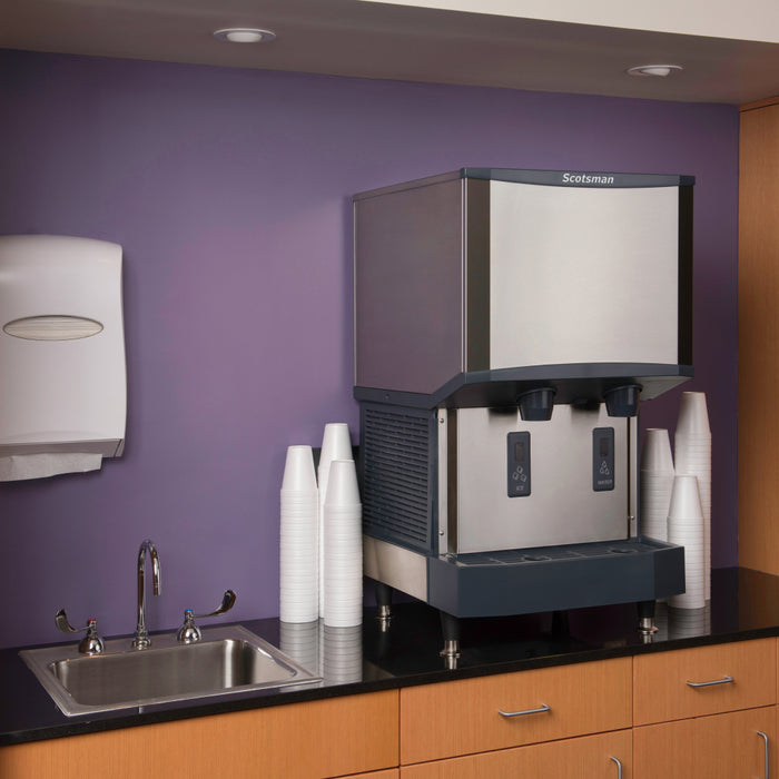 Scotsman HID525AX-1 21" Meridian Touch-Free Air Cooled Countertop Nugget Ice Machine & Water Dispenser - 500 Lbs.
