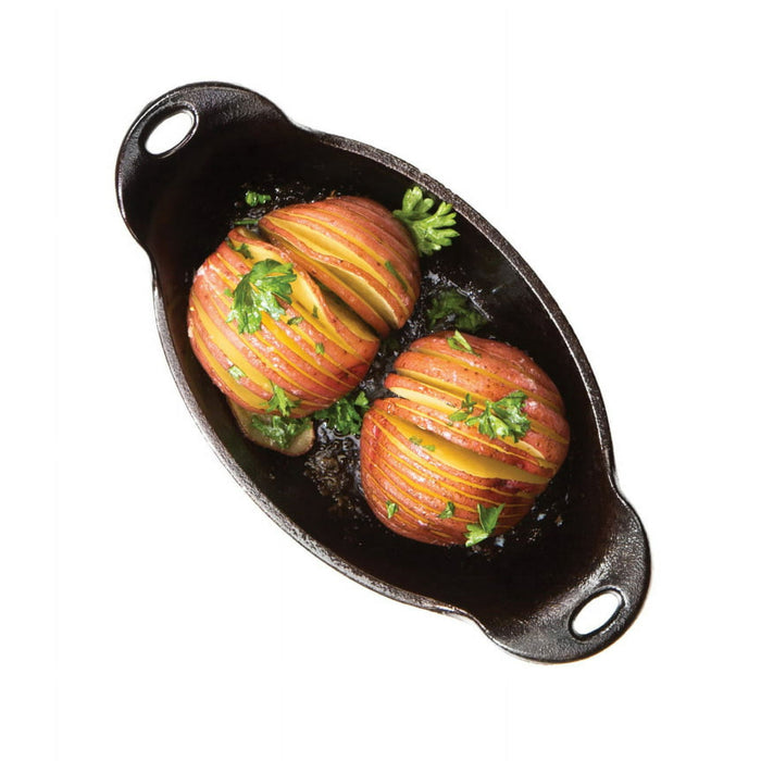 Lodge HMSOV 9 oz. Heat Treated Mini Oval Cast Iron Server