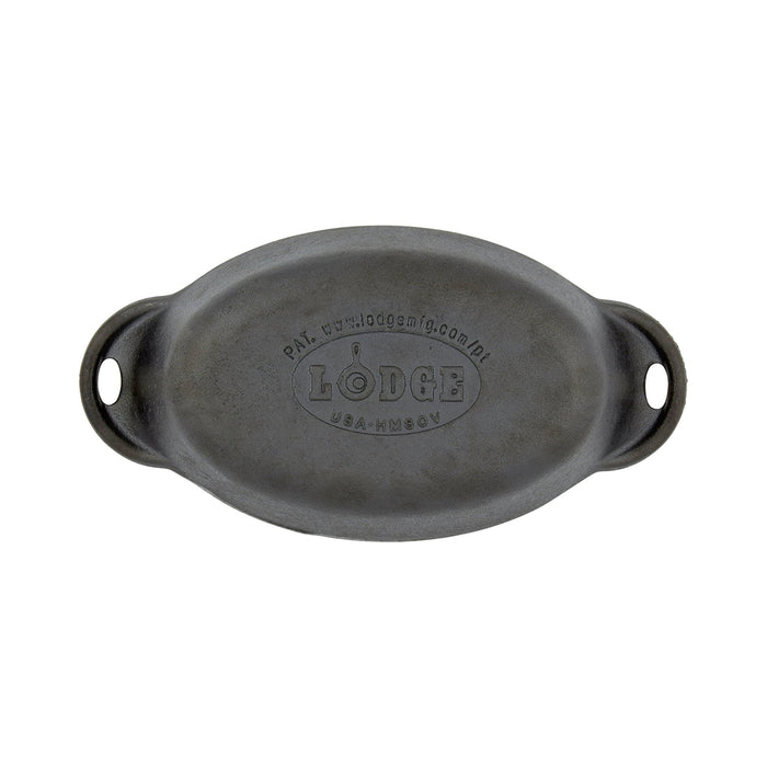 Lodge HMSOV 9 oz. Heat Treated Mini Oval Cast Iron Server