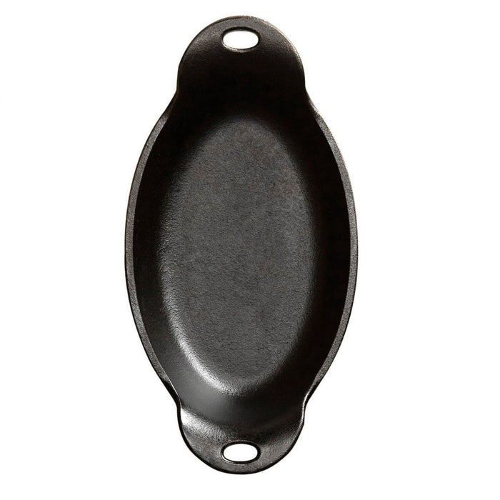 Lodge HMSOV 9 oz. Heat Treated Mini Oval Cast Iron Server