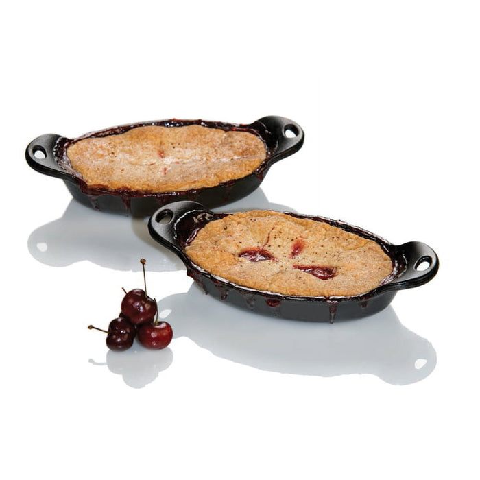 Lodge HMSOV 9 oz. Heat Treated Mini Oval Cast Iron Server