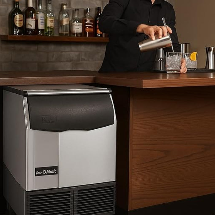 Ice-O-Matic ICEU220FA 24" Self-Contained Air Cooled Undercounter Full Cube Ice Machine - 238 Lbs.