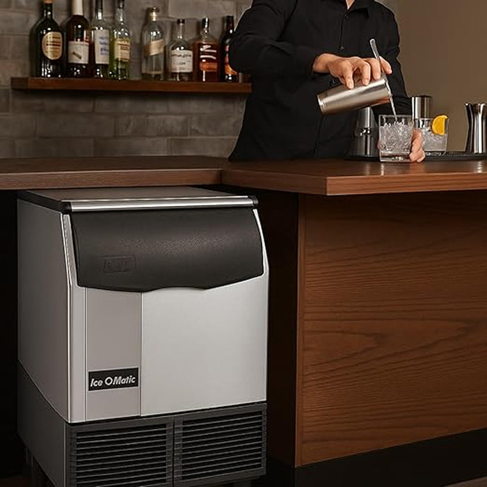 Ice-O-Matic ICEU220HA 24" Self-Contained Air Cooled Undercounter Half Cube Ice Machine - 238 Lbs.