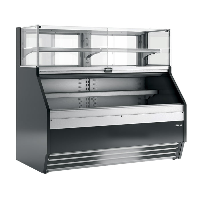 Infrico IDC-VCO9 37" Dual Service Straight Open Air Combo Pastry Display Case - 7.09 Cu. Ft.