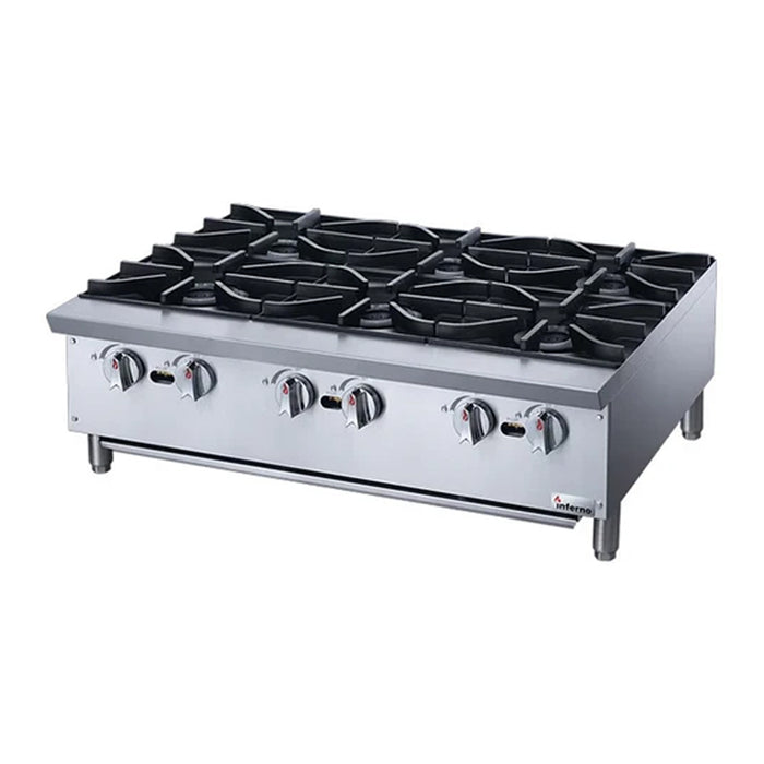 Inferno IHP-6 36" Gas 6-Burner Hot Plate  - 168,000 BTU