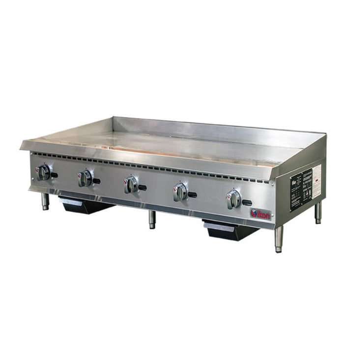 Ikon IMG-60 60" 5-Burner Natural Gas Countertop Griddle With Manual Control - 150,000 BTU