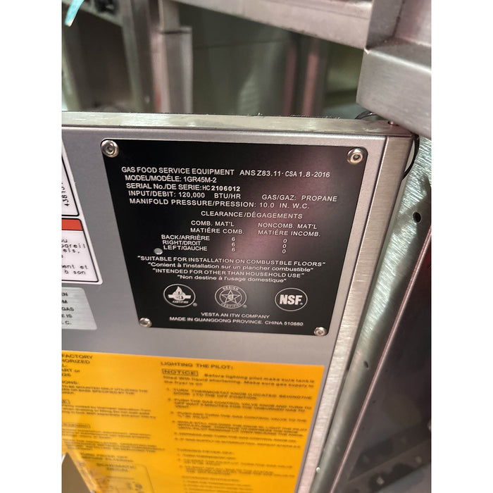 (SHOWROOM MODEL) Vulcan 1GR45M-2 45 Lb. Liquid Propane Floor Fryer - 120,000 BTU