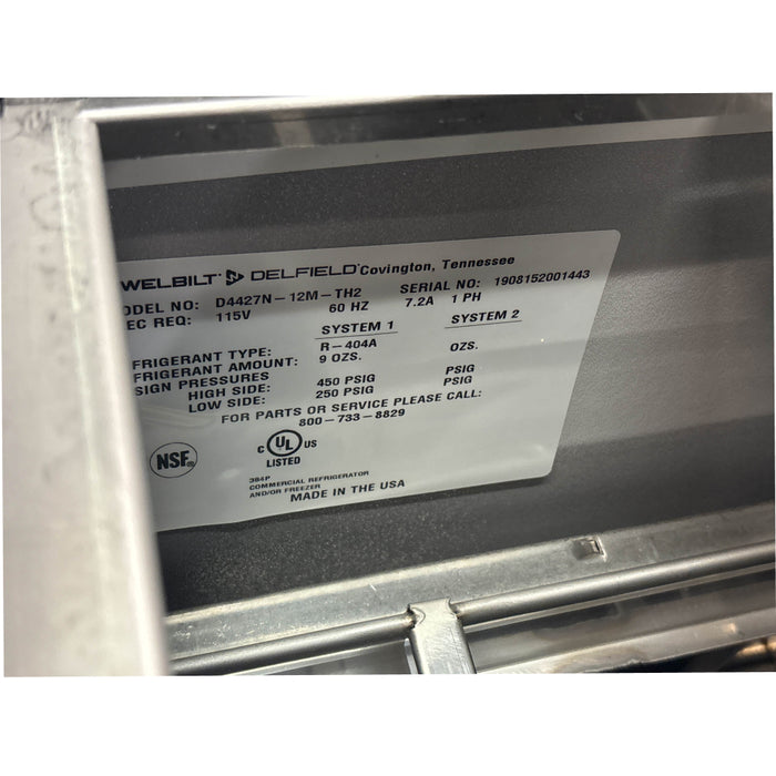 (SCRATCH & DENT) Delfield D4427N-12M-TH2 27" Mega Top 2-Drawer Salad/Sandwich Refrigerated Prep Table