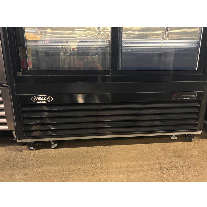 (USED) Atosa MCF8727 54" Bottom Mount 2 Sliding Glass Door Refrigerated Merchandiser - 44.9 Cu. Ft.