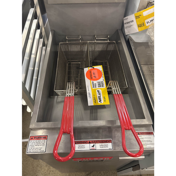 (USED) Vulcan LG300 35-40 Lb. Natural Gas Floor Fryer - 90,000 BTU