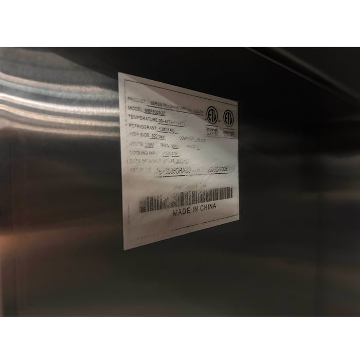 (USED) Atosa MBF8005 51" Top Mount Solid 2-Door Reach-In Refrigerator - 43.20 Cu. Ft.