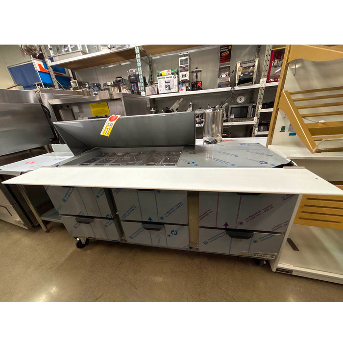 (DEMO) Beverage-Air SPED72HC-18M-6 72" 6-Drawer Mega Top Sandwich Prep Table