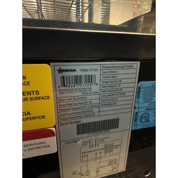 (USED) Nella 27" Countertop Refrigerated Showcase - 3.5 Cu. Ft.