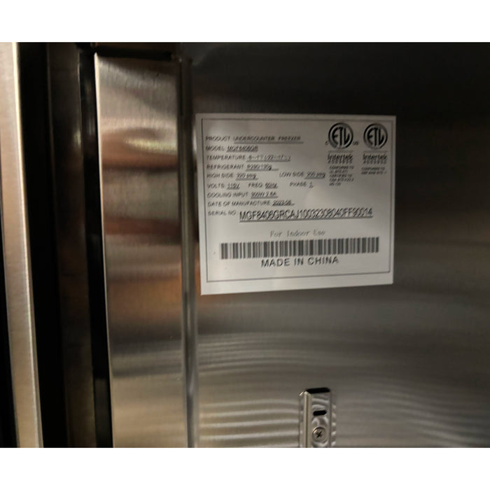 (USED) Atosa MGF8406 48" 2 Door Undercounter Freezer - 13.4 Cu.Ft.