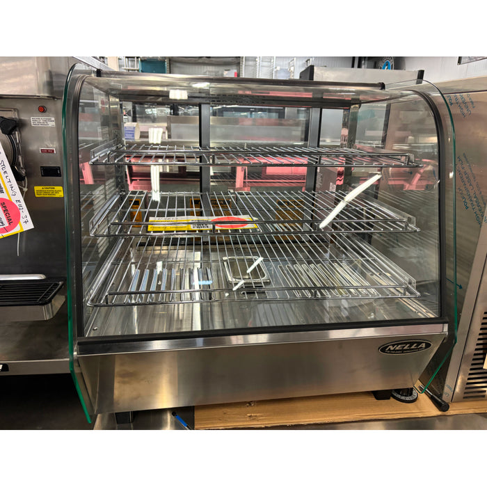 (USED) Nella 27" Countertop Curved Glass Display Warmer - 4.24 Cu. Ft. - 47454
