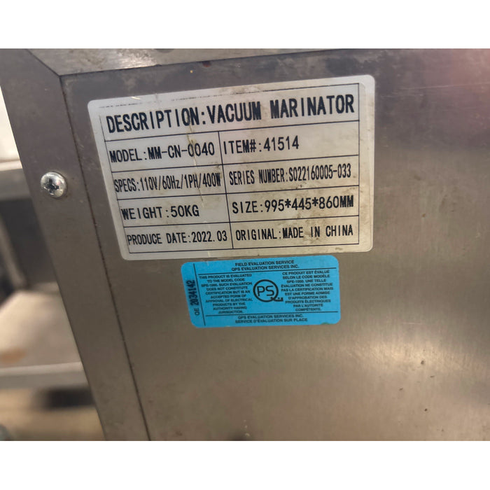 (USED) Nella 0.25 hp Vacuum Meat Marinator - 41514