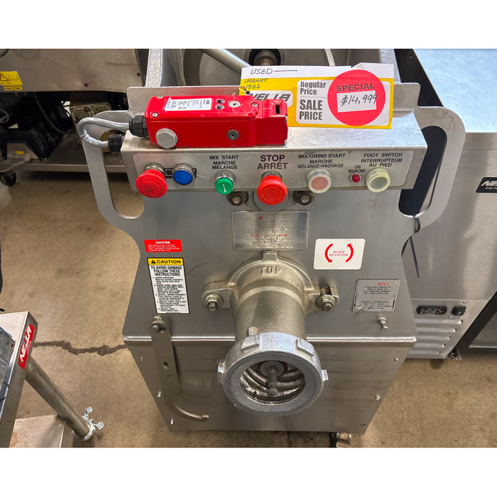 (USED) Hobart 7.5 Hp Heavy Duty Meat Grinder & Mixer - MG1532
