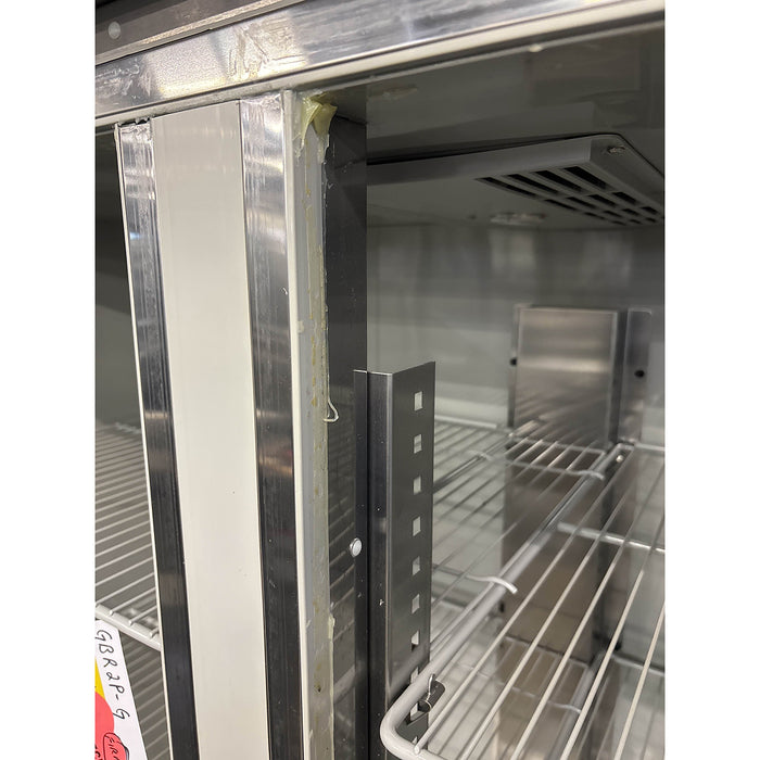 (USED) Delfield GBR2P-G 55" Top Mount Glass 2-Door Reach-In Refrigerator