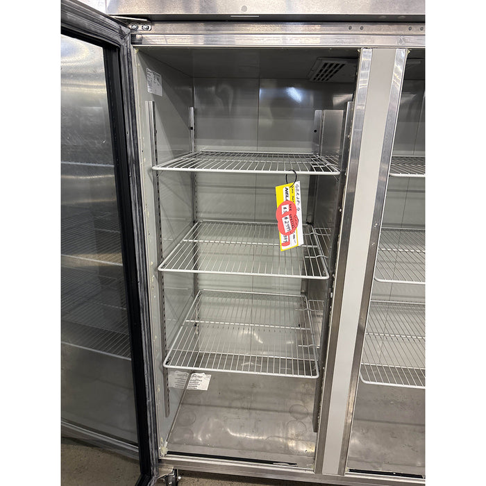 (USED) Delfield GBR2P-G 55" Top Mount Glass 2-Door Reach-In Refrigerator