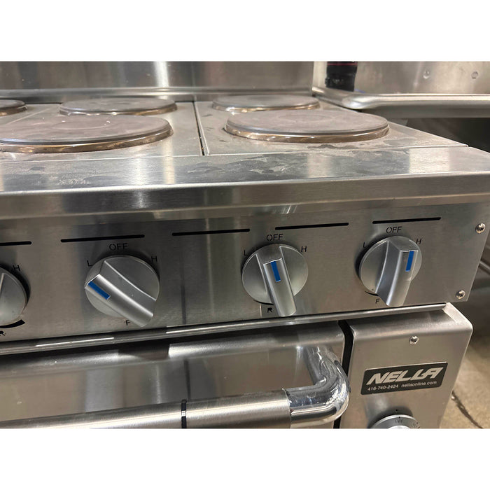 (USED) Imperial IR-6-E 36" Electric 6-Burner Plate Commercial Range With Standard Oven - 208V, 3 Ph