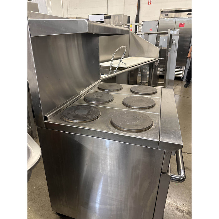 (USED) Imperial IR-6-E 36" Electric 6-Burner Plate Commercial Range With Standard Oven - 208V, 3 Ph