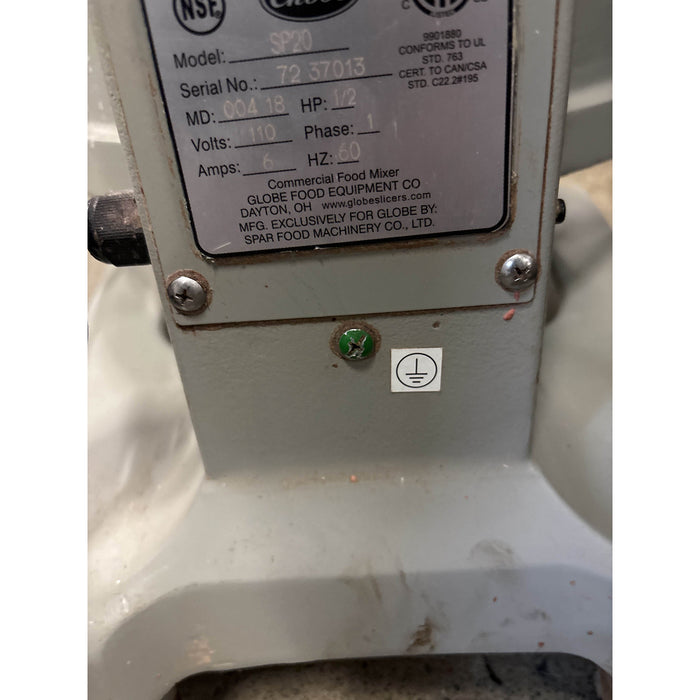 (USED) Globe SP20 20 Qt. Commercial Planetary Stand Mixer