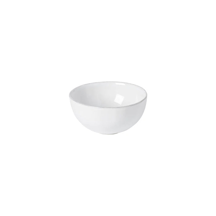 Costa Nova 5" Livia White Round Stoneware Fruit Bowl - 6/Case - IOC132-WHI