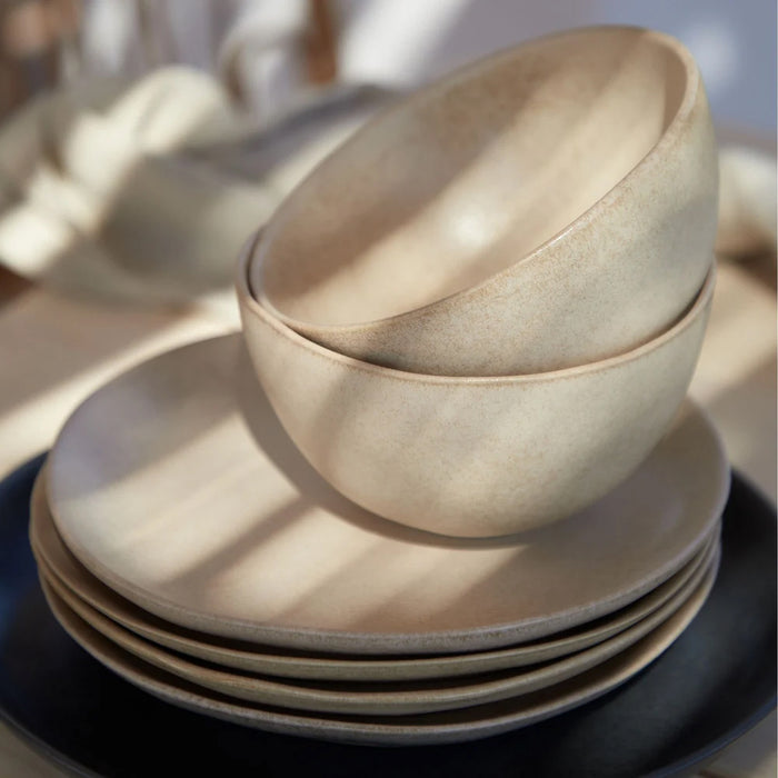 Costa Nova 5.91" Livia Champagne Yellow Round Stoneware Soup/Cereal Bowl - 6/Case - IOS152-CHM