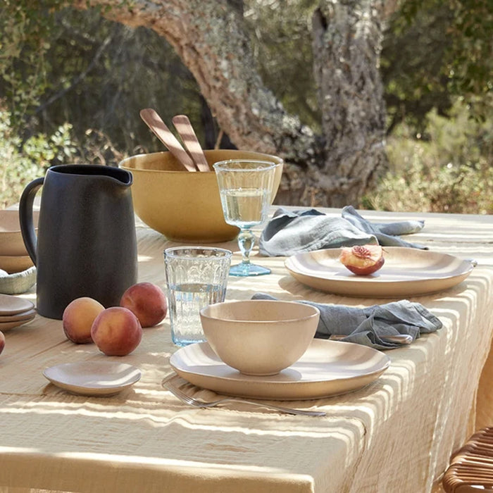 Costa Nova 10.4" Livia Champagne Yellow Round Stoneware Serving Bowl - IOS261-CHM